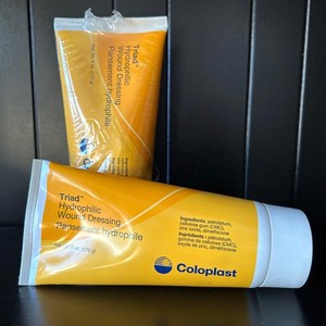 Two (6 oz) Tubes of Coloplast Triad Hydrophilic Wound Dressing Paste Zinc Oxide