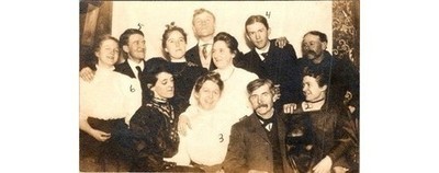 1900s Formal Wedding Photo & VELOX Postcard: Dear Irene Family Ephemera