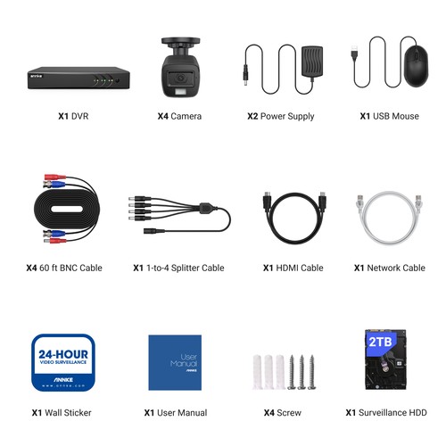 ANNKE 3K 8CH DVR H.265+ 1080P Security Camera System CCTV Outdoor AI Detection - Picture 33 of 42