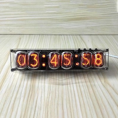 IN12 Nixie Tube Clock Nixieröhren Röhren Jahrgang Retro Tischuhr Bausatzmt