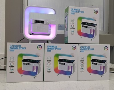 3 Smart Wireless Charging Alarm Clock with Bluetooth Speaker