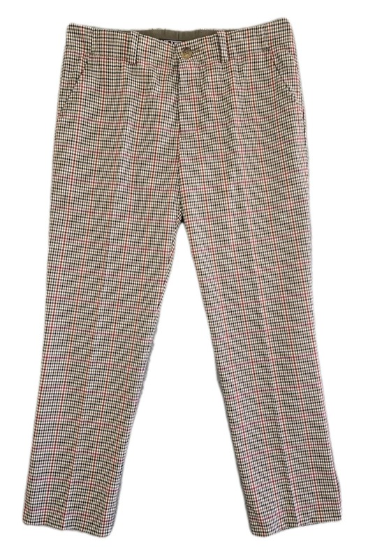 MR TURK Men's 32x28.5" Multicolored Plaid Pants Lightweight Stretch Flat Front