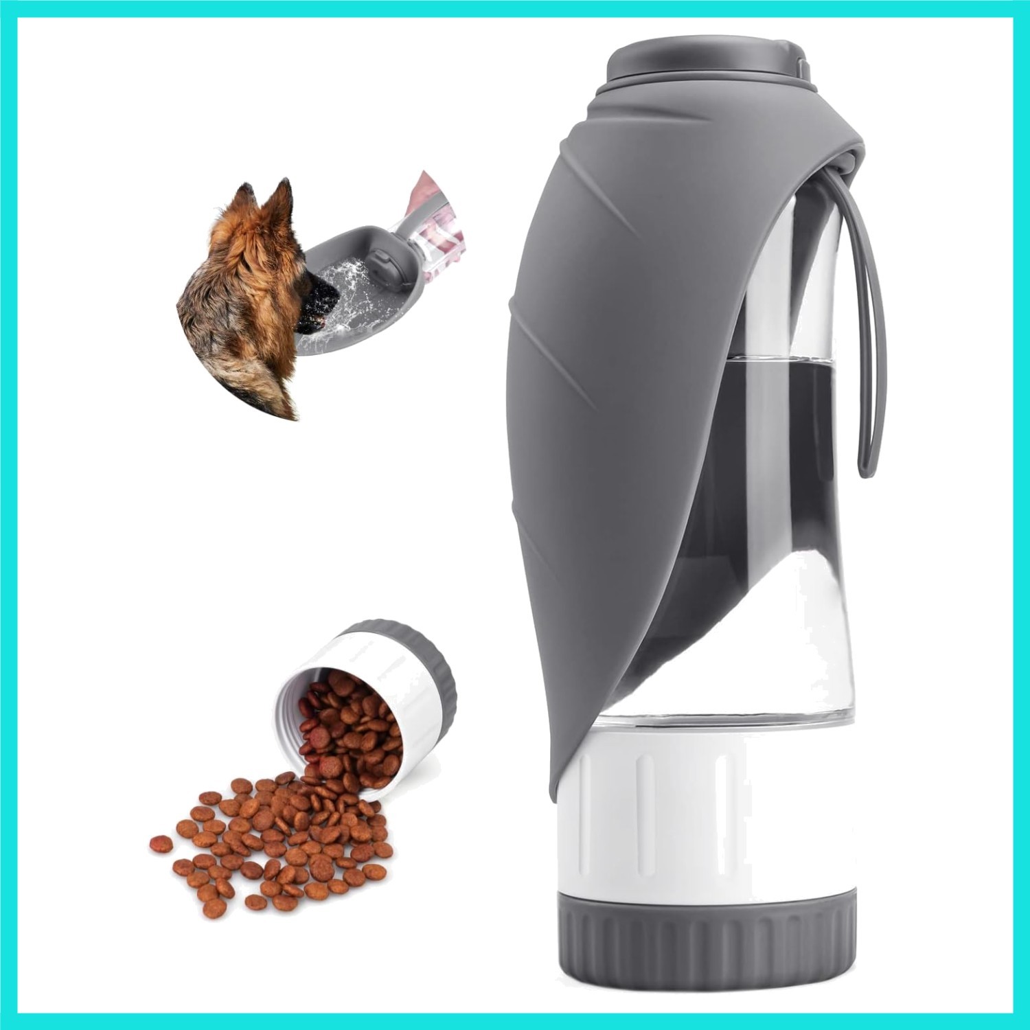 Dispenser For Walking, Pet Water Feeder Container Portable W