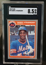 1985 Fleer #93 Darryl Strawberry NY Mets Graded Card SGC 8.5 NM-MT+
