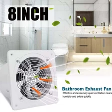 8 in Exhaust Fan Wall Mounted Vent Fans Ventilation Blower for Bathroom Kitchen