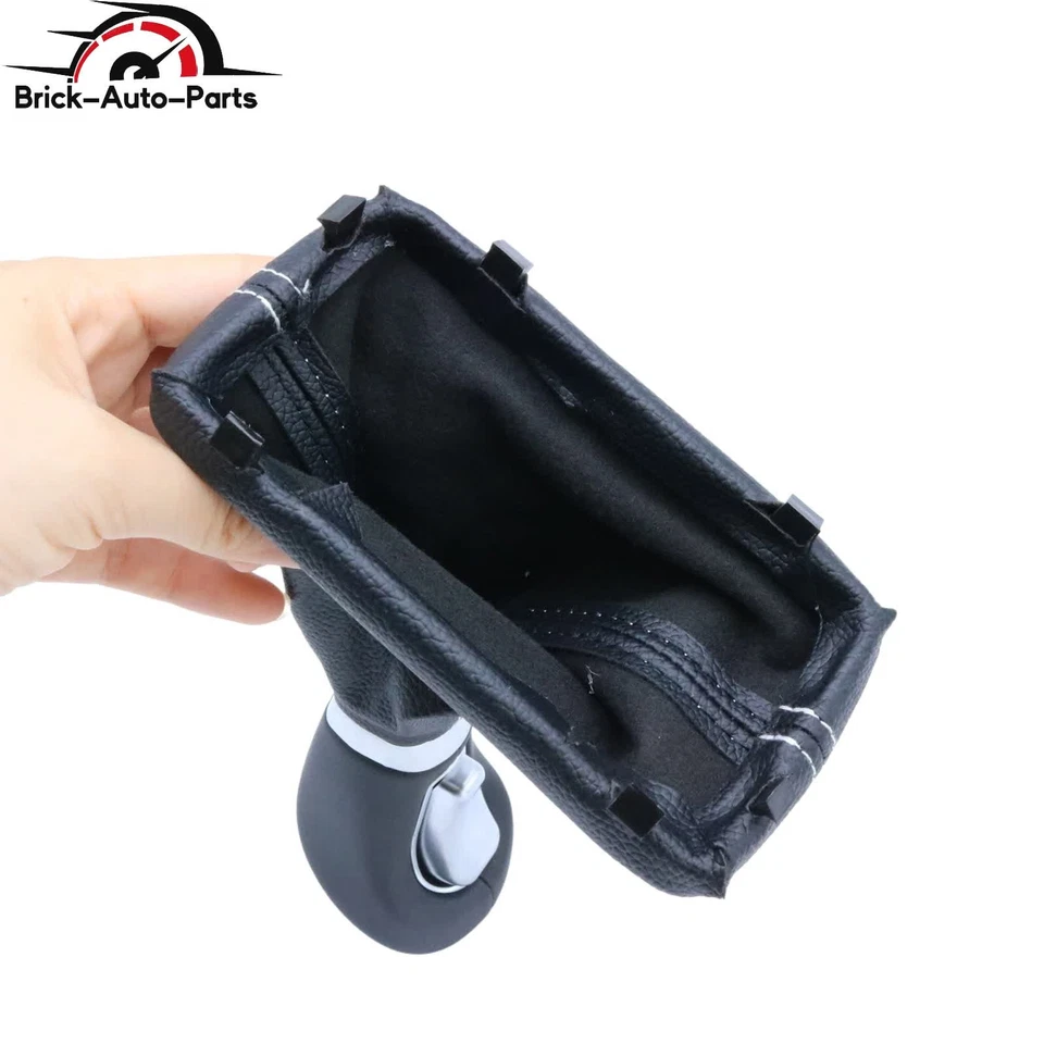 Pomo de cambio de marchas de cuero 46720-2W200 apto para Hyundai Santa Fe 2013 2014 2015 2016 Foto 4 de 4