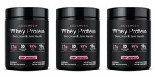 Whey Protein Powder Unflavored Grass-Fed Collagen Muscle Recovery