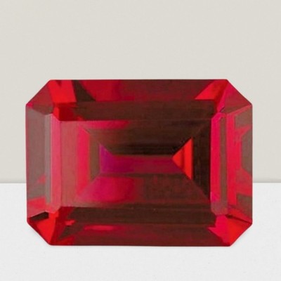 Ruby Octagon Cut Gemstone 6 Cts - 14x10 mm Flawless Loose Gem #