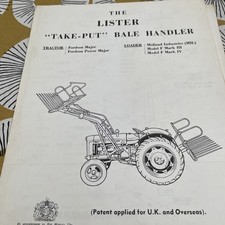  Lister Take -Put bale handler assembly Instructions -Fordson-Major -power Major