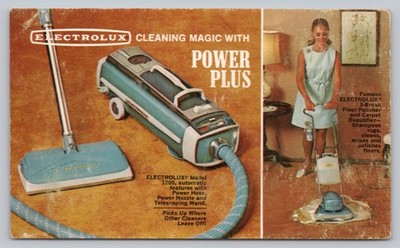 Detroit MI Ad Electrolux Vacuum Cleaner Leon Walch Repairman Parts Postcard H2