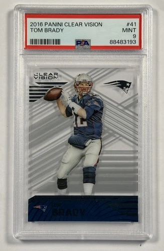 TOM BRADY PSA 9 2016 PANINI CLEAR VISION #41 PATRIOTS MINT 3193