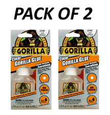 Gorilla Clear Glue, 1.75 ounce Bottle, Clear Pack of 2 