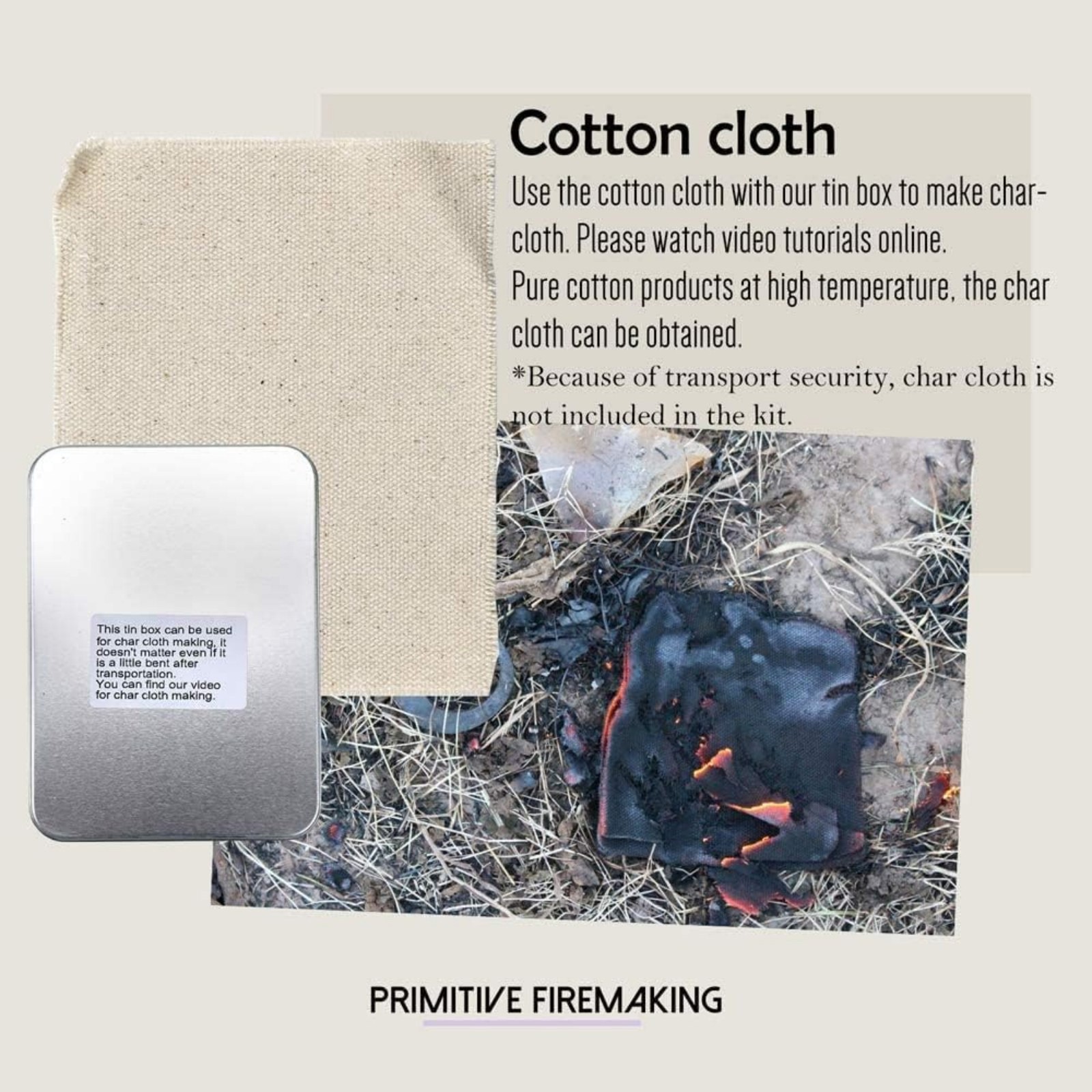 High Carbon Steel Flint Stone Fire Starting Kit - Complete Set with Blow Pipe