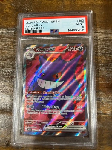 Pokemon 2024 Temporal Forces Ultra Rare GENGAR EX #193 PSA 9 Mint RARE