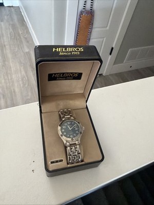 w/Video: Sharp Looking Helbros 36mm Goldtone/Black Bezel Day