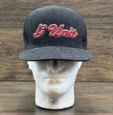 Vintage Reebok G Unit Hat Mens 7 Gray Fitted Fleece 50 Cent Hip Hop Baseball Cap