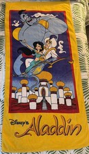 Vintage 90s Disney Aladdin Beach Towel Rare 1992 56x30 By Franco