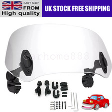 Universal Clip On Motorcycle Windshield Extension Spoiler Wind Screen Deflector
