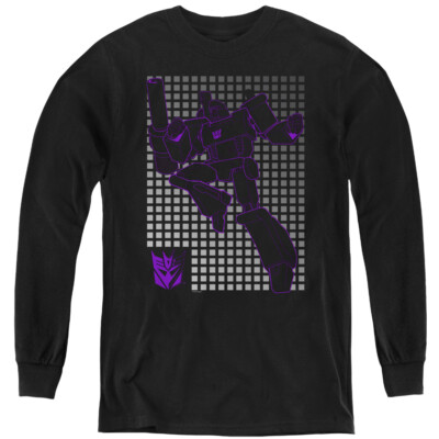 TRANSFORMERS MEGATRON GRID Licensed Kids Boys Girls Long Sleeve Tee Shirt SM-XL
