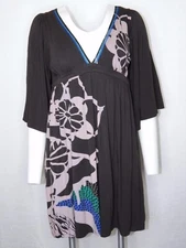 Ringspun XS to Small Tiger Treasures Boho Dress Olive Green Floral