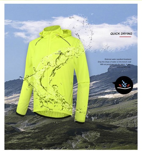 Men Ultralight Windproof Waterproof Cycling Jacket Long Sleeve Windbreaker Coat - Picture 17 of 24