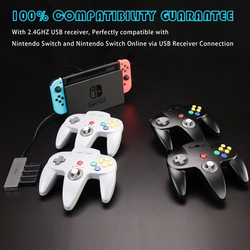 Wireless Controller for Nintendo 64 N64 Console PC Windows Switch w/ Rumble Pak - Picture 8 of 34