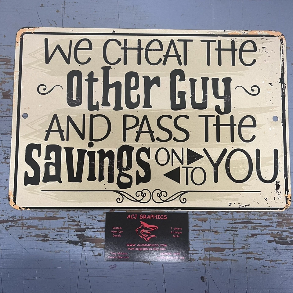 FUNNY GARAGE SHOP TIN SIGN FUNNY SHOP SIGN CAR REPAIR MAN CAVE - Image 2 of 4