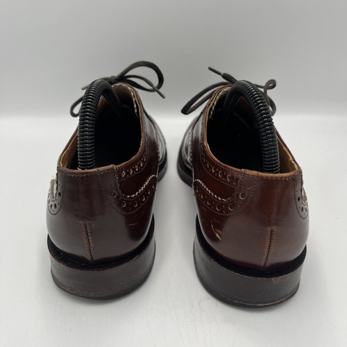 Loake Shoemaker Tan Brown Leather Oxford Brogue Shoes Men's UK 6 EU 40 US 7 - Picture 4 of 10