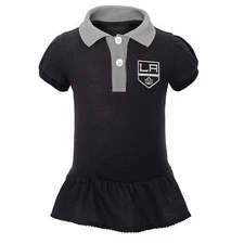 NHL Los Angeles Kings Infant Polo Dress & Diaper Cover, 3-6 Months Black, NWT