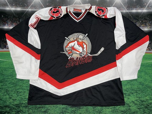 NEW JERSEY BANDITS #2 1990's AHL Hockey Jersey Men's Sz Large Preowned - 第 1/11 張圖片