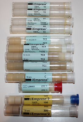 IPS EMPRESS Rohlinge Ivoclar Vivadent (verschiedene Farben) 87 Stück