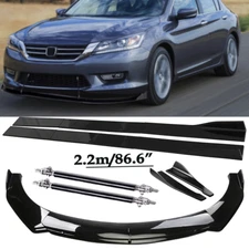 Front Bumper Lip Spoiler Side Skirts Rear Lip Glos Black For HONDA ACCORD K