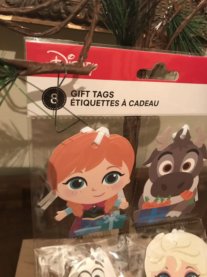 Etiquetas de presente congeladas Disney decoração Olaf Elsa Anna Sven 8 total FOFO envio rápido! - Imagem 3 de 4