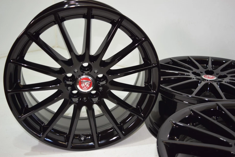 Llantas JAGUAR I-PACE F-PACE XF de 18" negras brillantes de fábrica OEM 59968U20 Foto 4 de 4