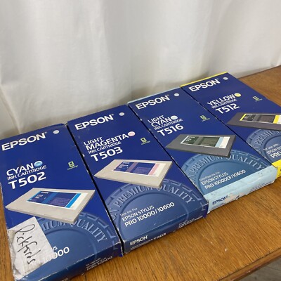 Set Epson Pro 10000 T502 T503 T516 T512 X4 versiegelte Original Tintenpatronen