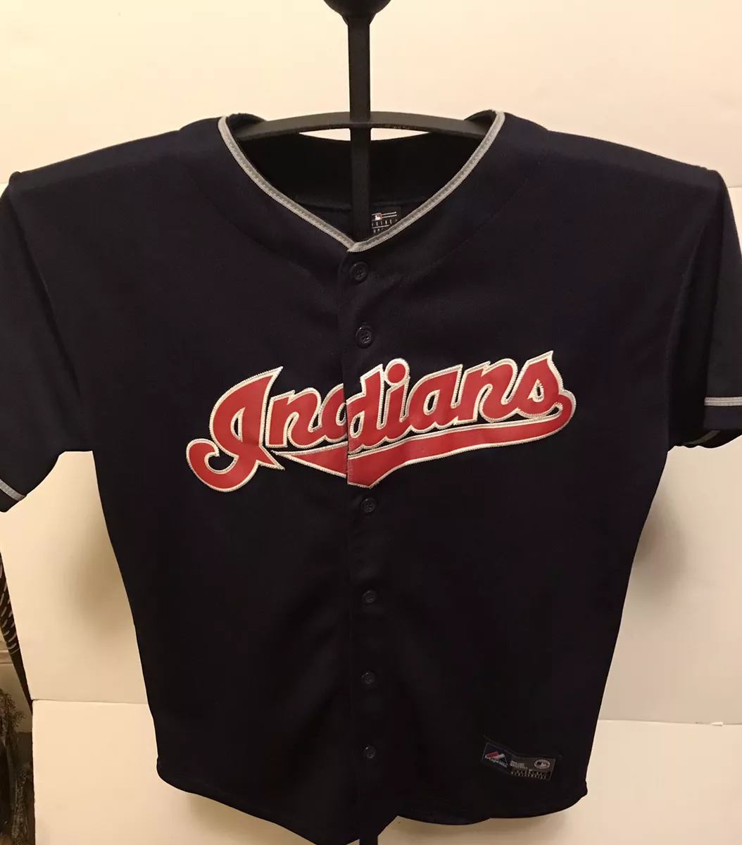 Majestic Cleveland Indians Nick Swisher Jersey Youth Sz L