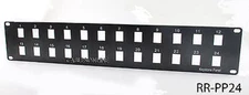 19inch 24-Port  Blank Patch Panel for Keystone Jacks , 2U, Metal,  RR-PP24