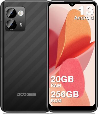 DOOGEE N50 Pro Smartphone Ohne Vertrag 20GB+256GB Android 13 Handy Dual SIM LTE