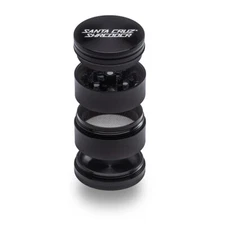 Medium 4 Piece Gloss Herb Grinders by Santa Cruz Shredder-Black
