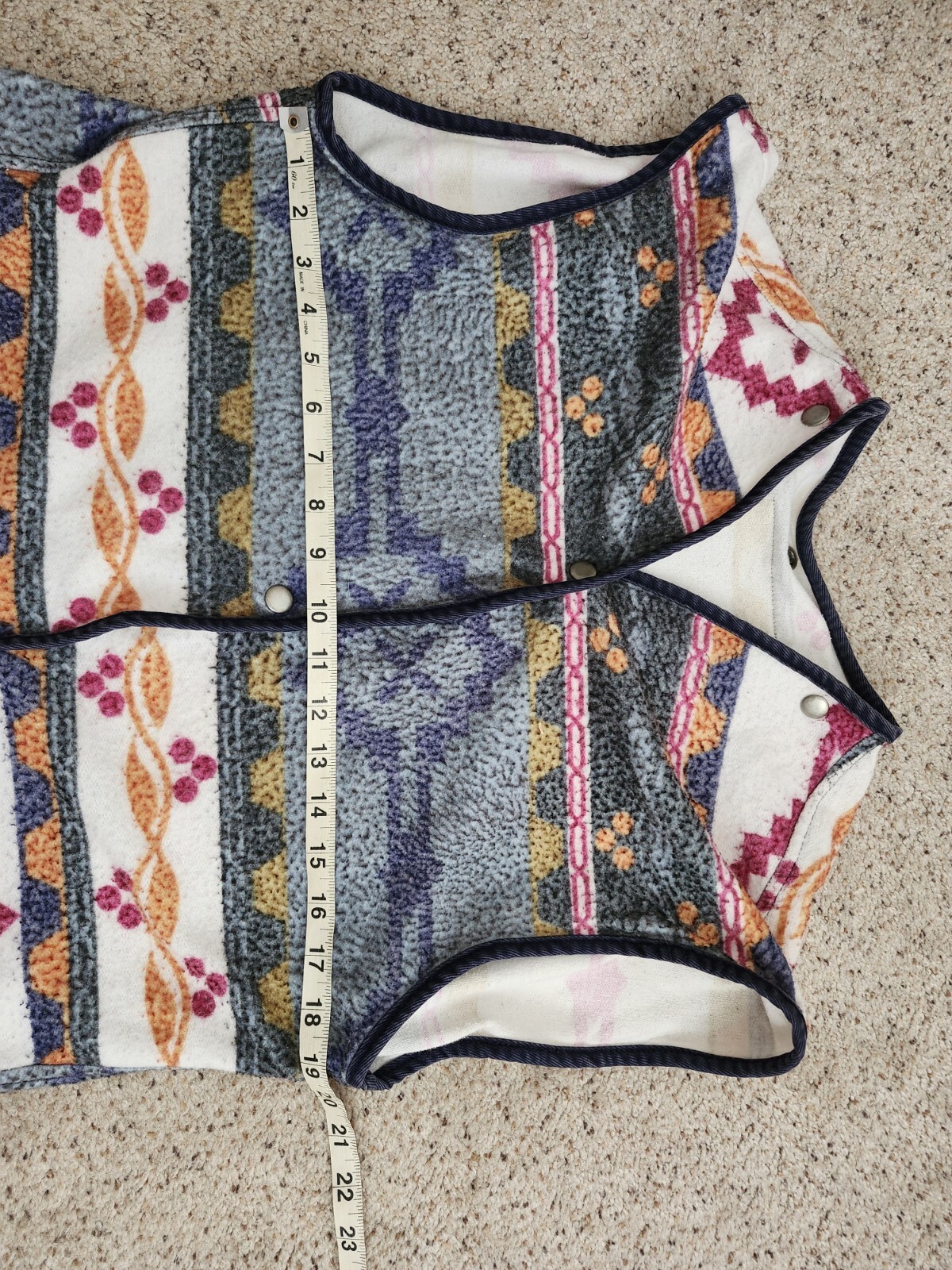 Authentic Winlet 1969 Aztec Snap Button Vest - image 4