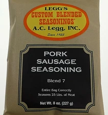 Mild Heat Old Plantation Pan Sausage Seasoning  #7 for 25 Lbs Venison Pork 