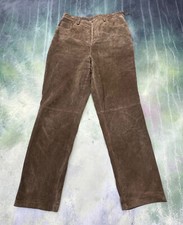 Vintage Nordstrom Women's Brown Leather Pants Size 10.