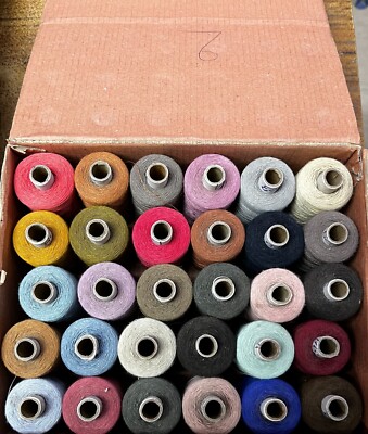 30 Pcs Set Assorted Color Polyester Thread Spool Spun Sewing Supplies Quilting
