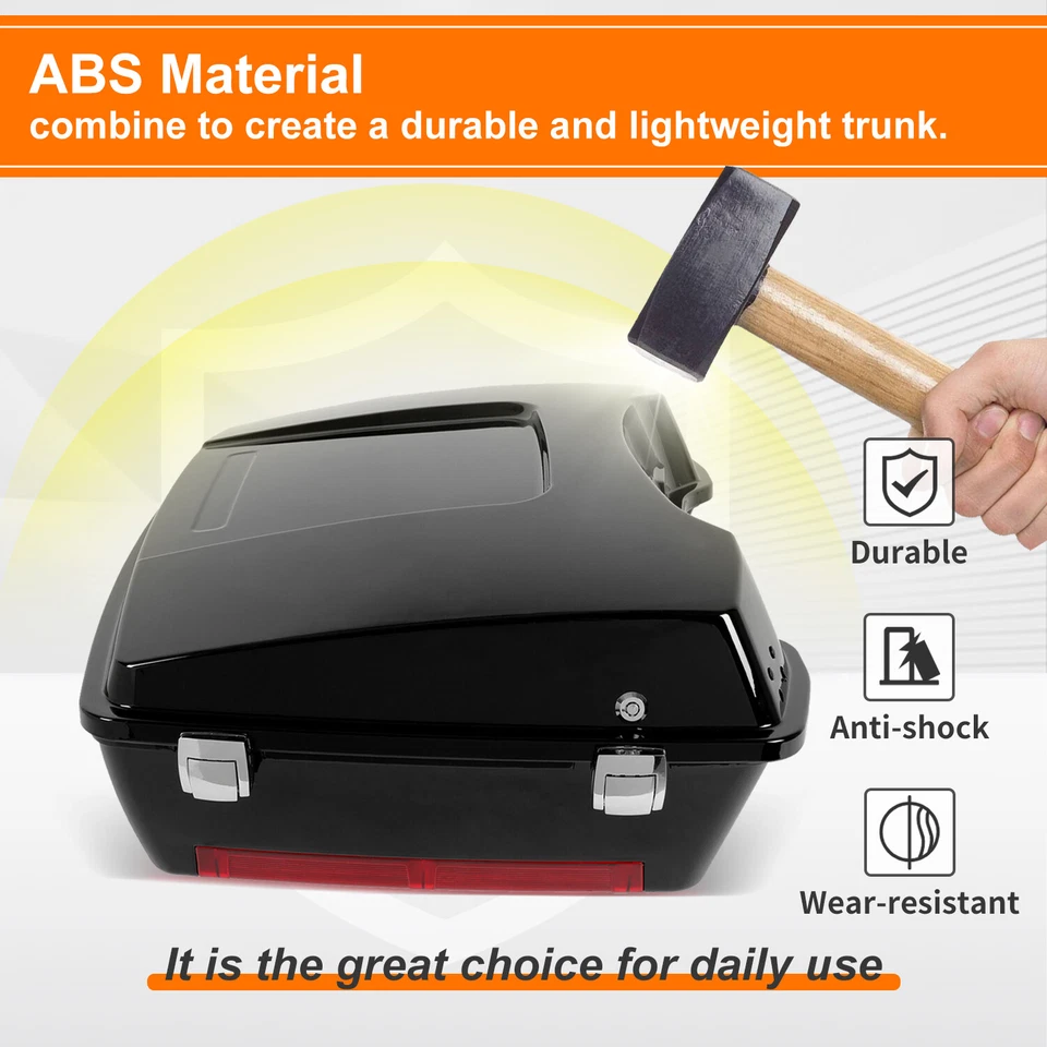 Paquete picado maletero con respaldo apto para Harley Touring Glide 1997-2013 Foto 4 de 4