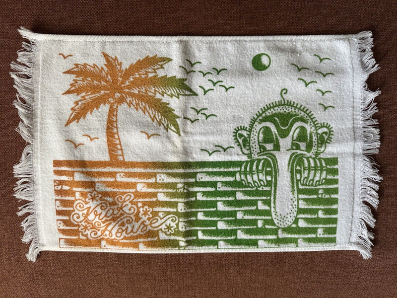 Bert Krak Smith Street Tattoo Hand Towels Rare Screen Printed New York Brooklyn