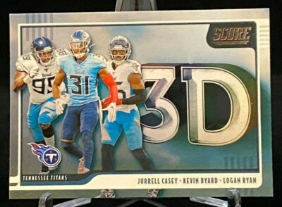 2020 Score 3D #3D-LKJ Tennessee Titans Jurrell Casey, Kevin Byard, Logan Ryan