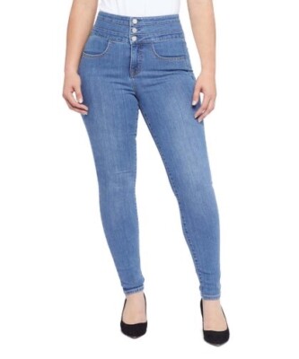 Brand New Size 8 Jordana Sky High Skinny Jeans Medium Light Wash Womens Ladies