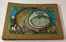 1970s unused scrapbook ~ HAPPY HIPPO Picture Pet Keepsake Album