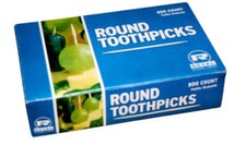 2400 Count Royal Round Wood Wooden Toothpicks 3 boxes of 800 