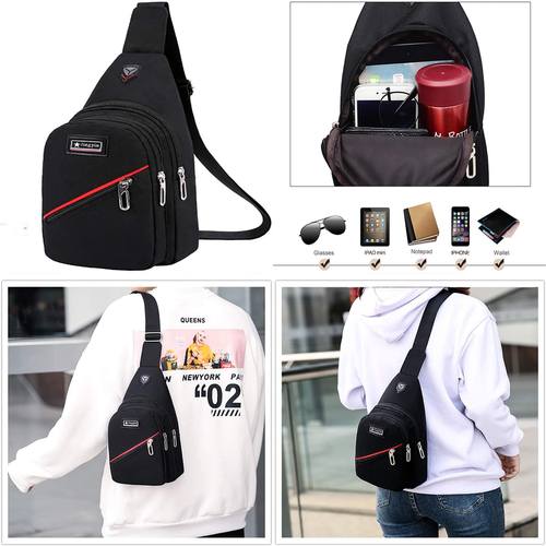 Bandolera Para Hombre Mochila Viaje Cartera Bolso de Hombro Teen Chest  Sling Bag | eBay